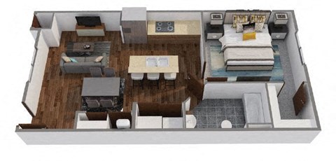 1 bedroom 1 bathroom flat floor plan